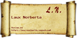 Laux Norberta névjegykártya